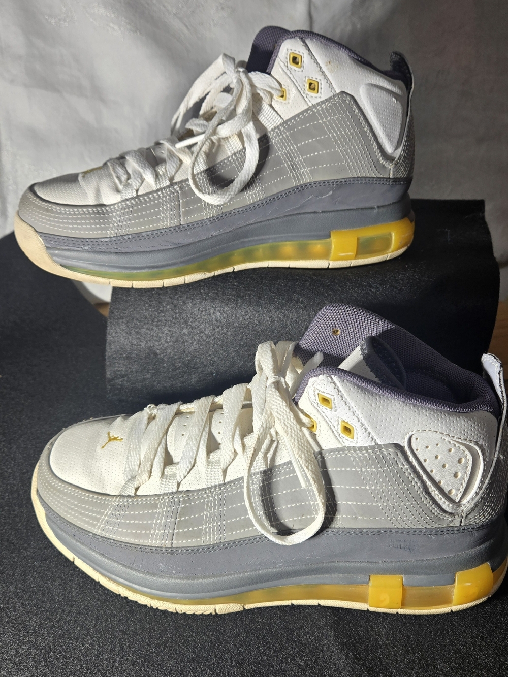 Jordan Flight Flight-O-G 6Y White Stealth Grey Yellow 415143-104 Sneakers